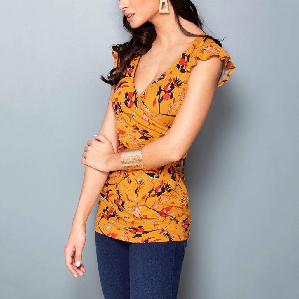 Trendy Maternity Nursing Top - V-Neck Short Sleeve Striped Blouse for Pregnant Women | Comfortable & Stylish Breastfeeding Shirt for Work, Dates & Everyday Wear