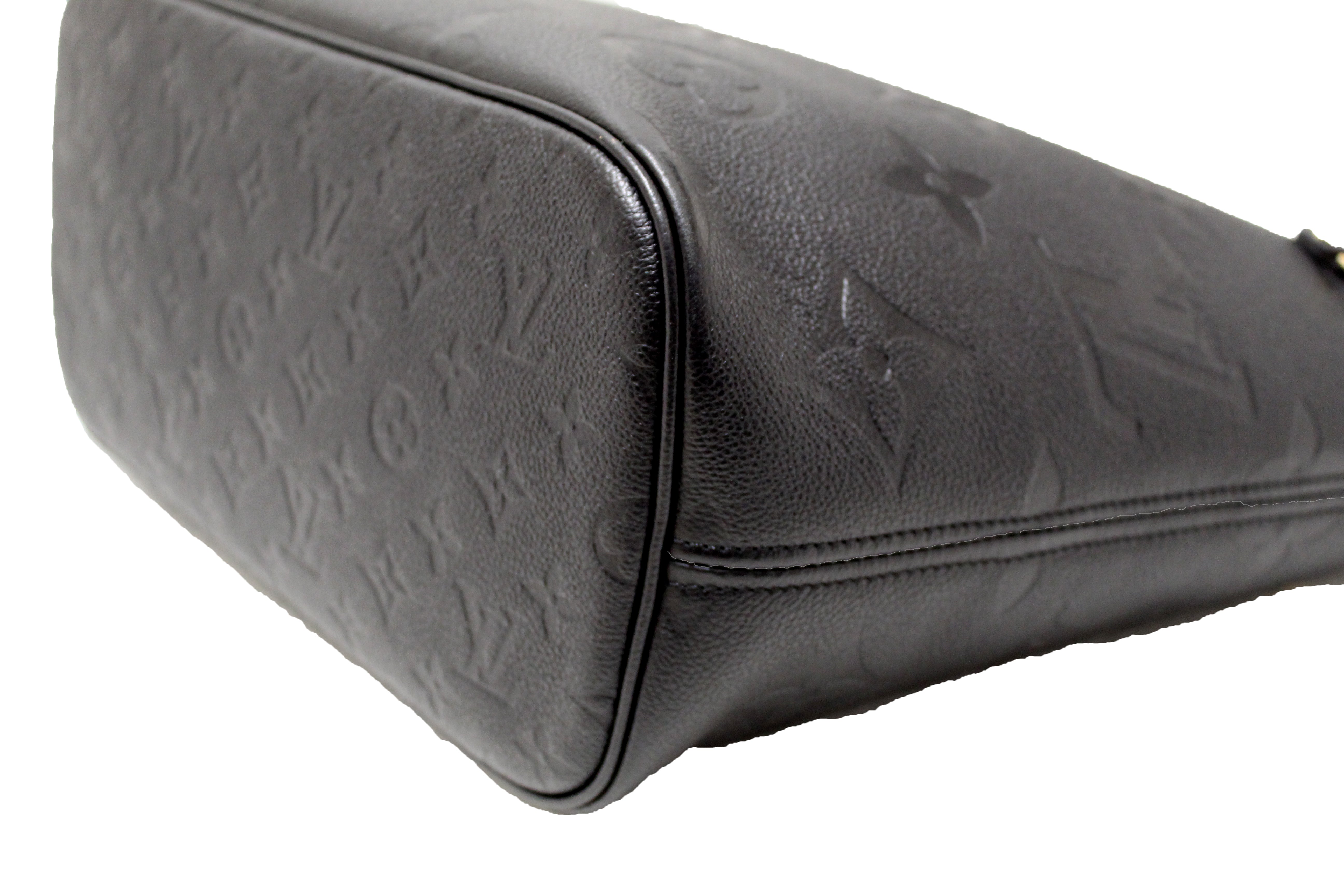 Authentic Louis Vuitton Black Monogram Empreinte Leather Neverfull MM Shoulder Bag Tote - Luxury Designer Handbag for Women, Perfect for Work, Travel & Everyday Use