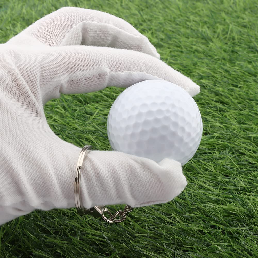KCrygogo Genuine White Golf Ball Keychain - Sports Team Souvenir, Golf Decorations & Gifts for Friends | Perfect for Golf Enthusiasts, Tournament Prizes & Sports Memorabilia Collections