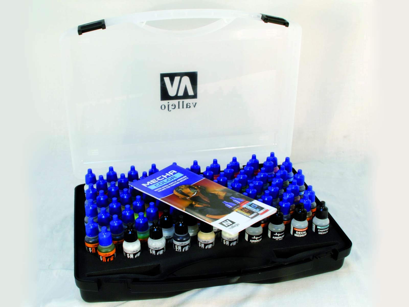 Vallejo AV Mecha Color 17ml Paint Set - 80 Bottles (Black) for Miniature Model Painting, Warhammer & Gundam Customization