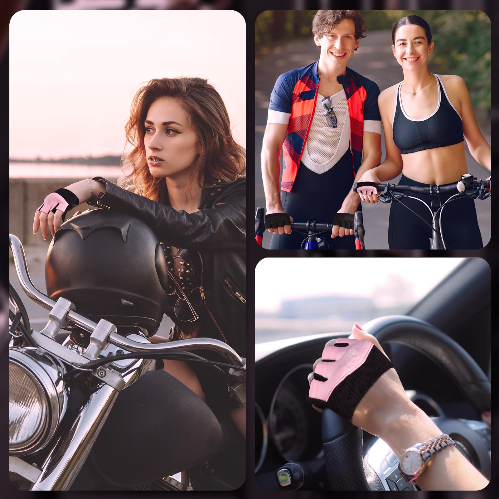 Sunnex Fingerless Gym Gloves for Women & Men - Lightweight Breathable Weightlifting Gloves for Workout, Cross Training, Powerlifting & Fitness - Ideal for Gym, Home Exercise & Sports Activities