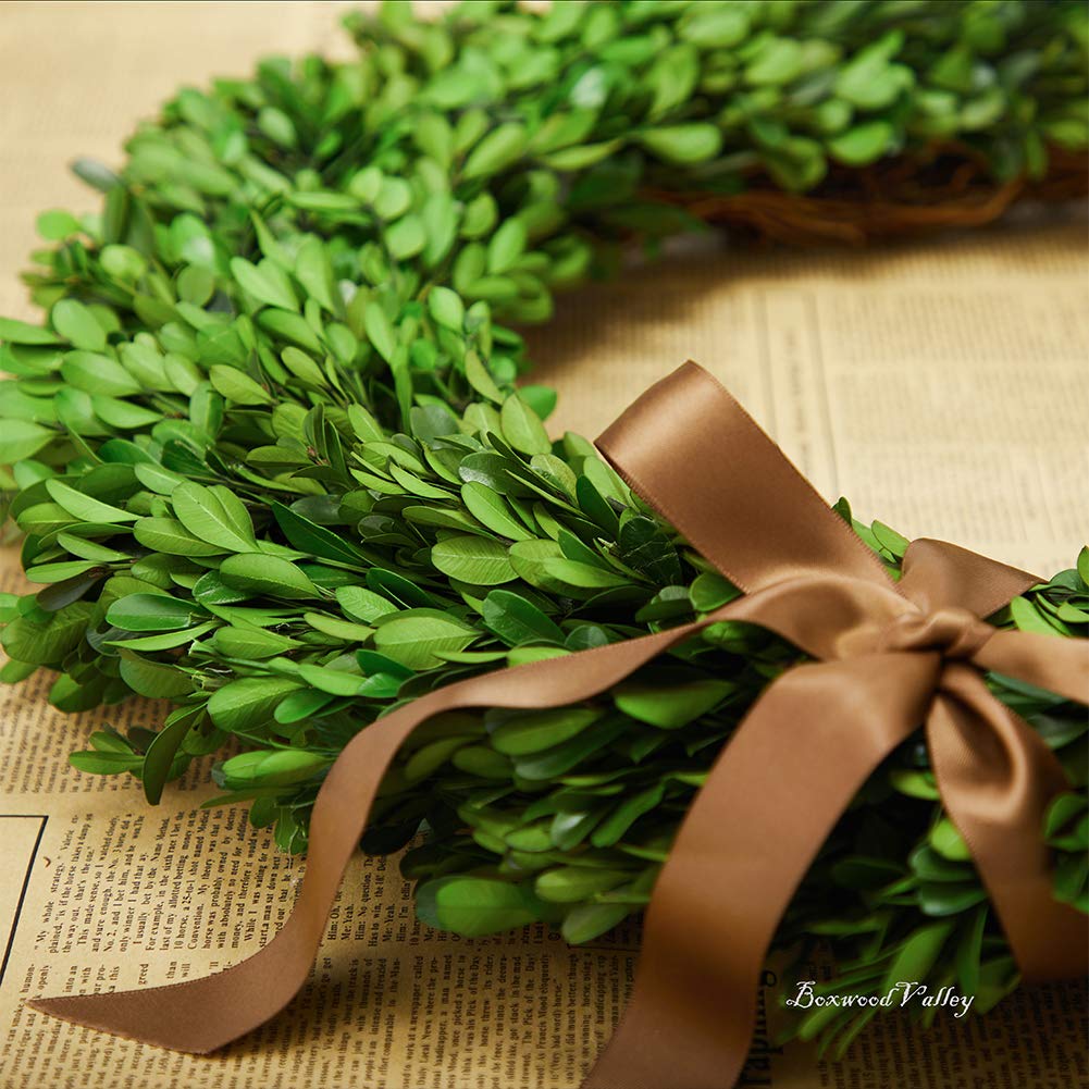 22 Inch Preserved Boxwood Wreath - X-Large Natural Home Decor for Doors, Walls & Windows | Long-Lasting Freshness for Years | Perfect for Spring, Summer, Weddings & Holiday Decorations