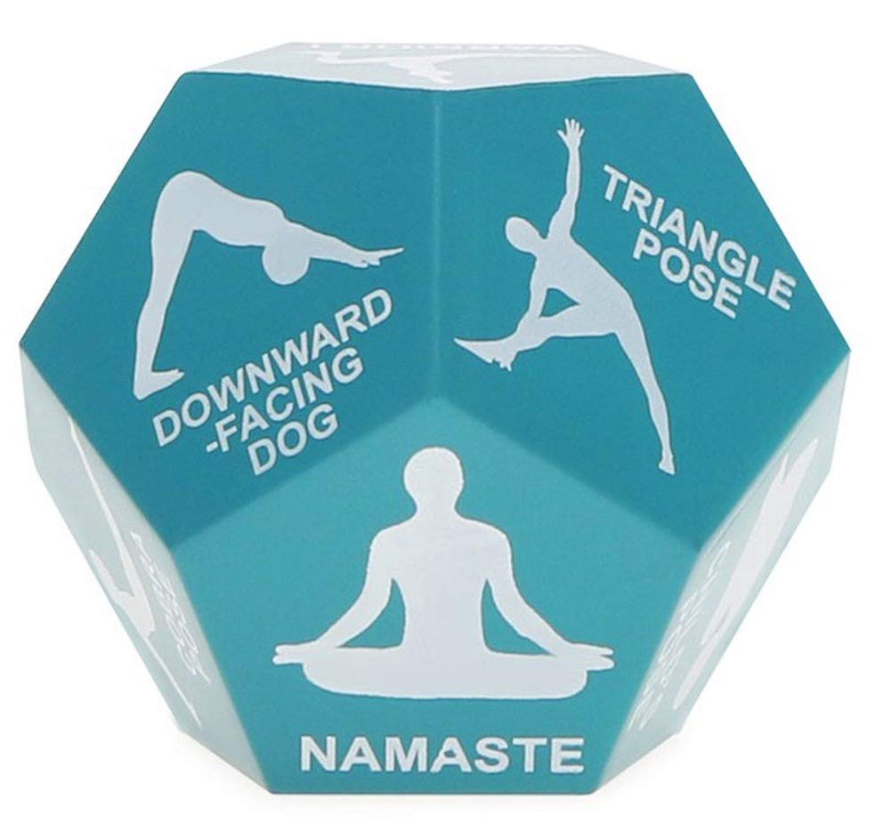 Series-8 Fitness 12-Sided Yoga Dice - Large 5 Inch Blue Foam Exercise Dice for Yoga, Pilates & Workouts - Perfect for Home Gym, Studio & Outdoor Fitness