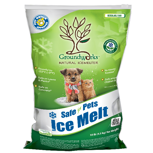 GroundWorks Natural Ice Melter - 10lb Fast-Acting Pet & Plant Safe Deicer for Driveways, Sidewalks & Steps - Eco-Friendly Snow & Ice Removal