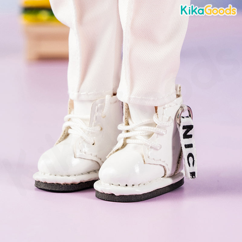 1/12 BJD Doll High Top Boots - Fashionable Miniature Shoes for Ball Jointed Dolls - Perfect for Cosplay, Photography & Collecting