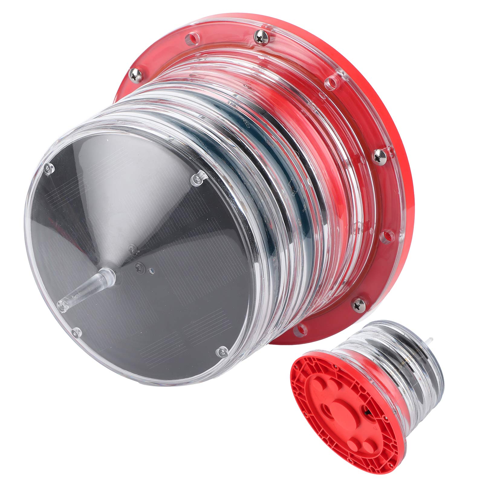 Solar Powered LED Boat Navigation Lights - IP68 Waterproof Marine Beacon Light with Flashing Mode for Ships, Yachts & Boats | Perfect for Night Sailing, Fishing & Water Safety