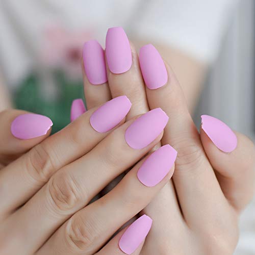 Ombre French Ballerina Fake Nails - Natural Coffin False Nails Set (24 Pieces) | Wholesale Press-On Nails for Salon & DIY Manicure | Perfect for Weddings, Parties & Special Occasions