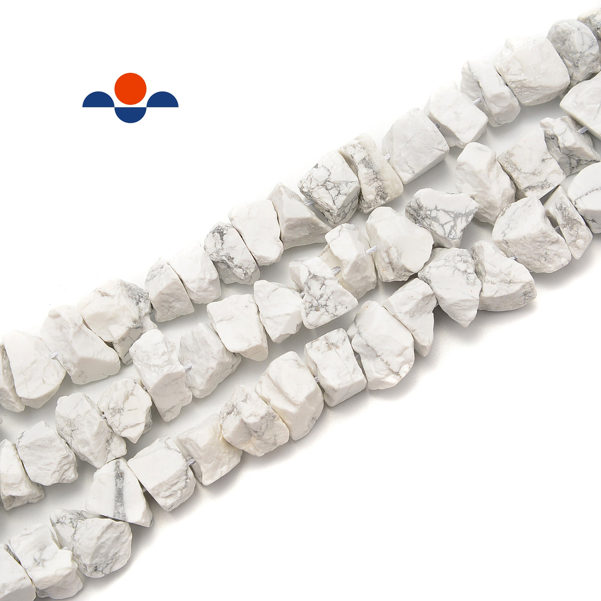 Howlite Rough Nugget Chunks - 6x17mm Natural Stone Beads for Jewelry Making (15.5 Inch Strand) - Perfect for Bracelets, Necklaces & DIY Craft Projects
