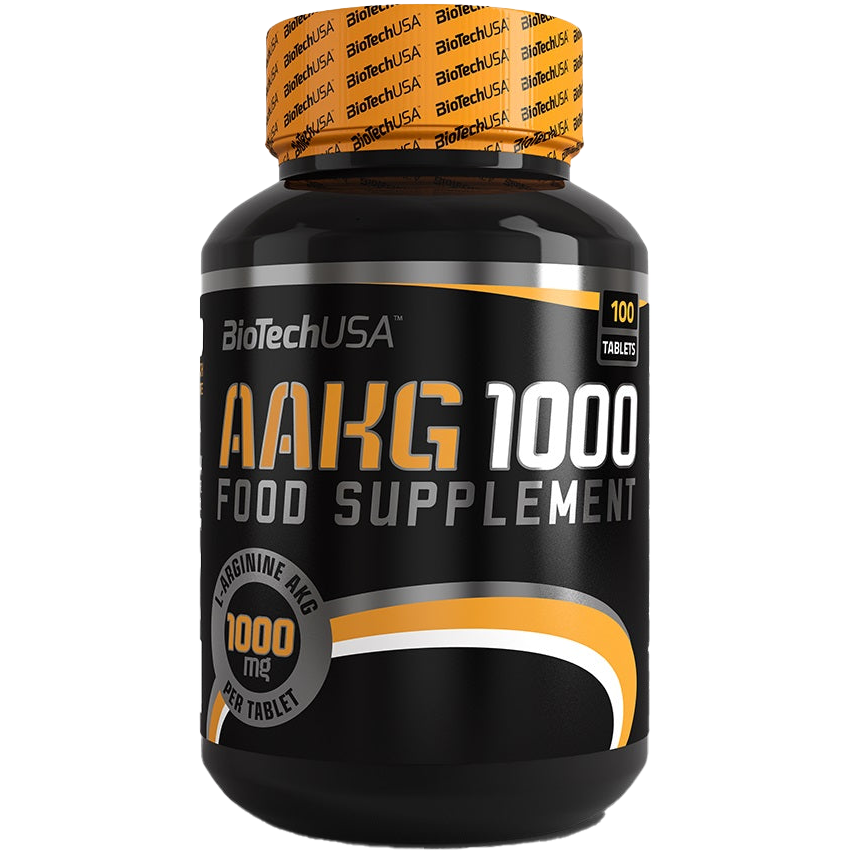BioTechUSA AAKG 1000 - 100 Tablets Nitric Oxide Booster for Muscle Growth & Performance - Pre Workout Supplement for Gym & Athletic Training