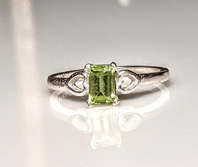 Natural Gemstone Sterling Silver Ring with Heart Accent - Citrine, Garnet, Peridot, Topaz, Amethyst Birthstone Jewelry | Perfect Gift for Her, Valentine's Day, Anniversary & Everyday Elegance
