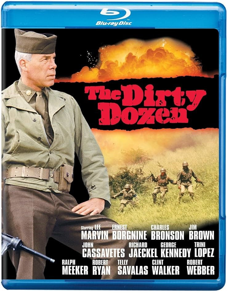 Dirty Dozen Blu-ray | Classic War Movie | WWII Action Film | Perfect for Movie Nights & Military History Fans