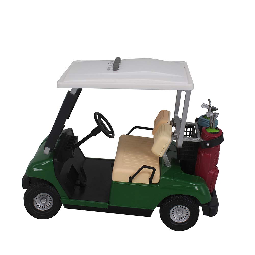 Newest LCD Display Mini Golf Cart Clock - Perfect Gift for Golf Lovers, Race Souvenir & Novelty Golf Accessories (Green) | Great for Office Desk, Man Cave Decor & Golf Tournament Prizes