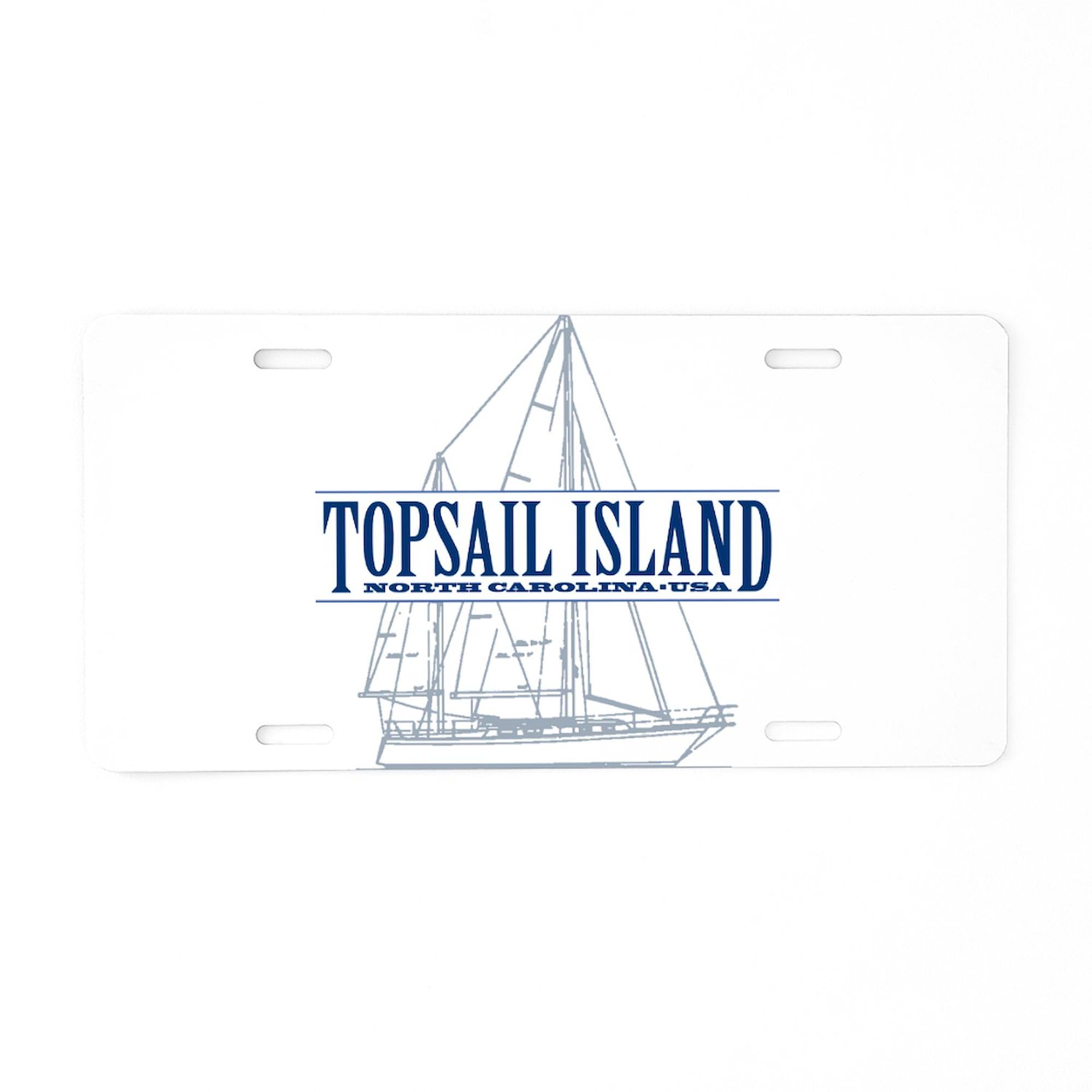 Topsail Island Aluminum License Plate - Front Vanity Tag for Cars & Trucks - Perfect for Beach Lovers & Coastal Decor