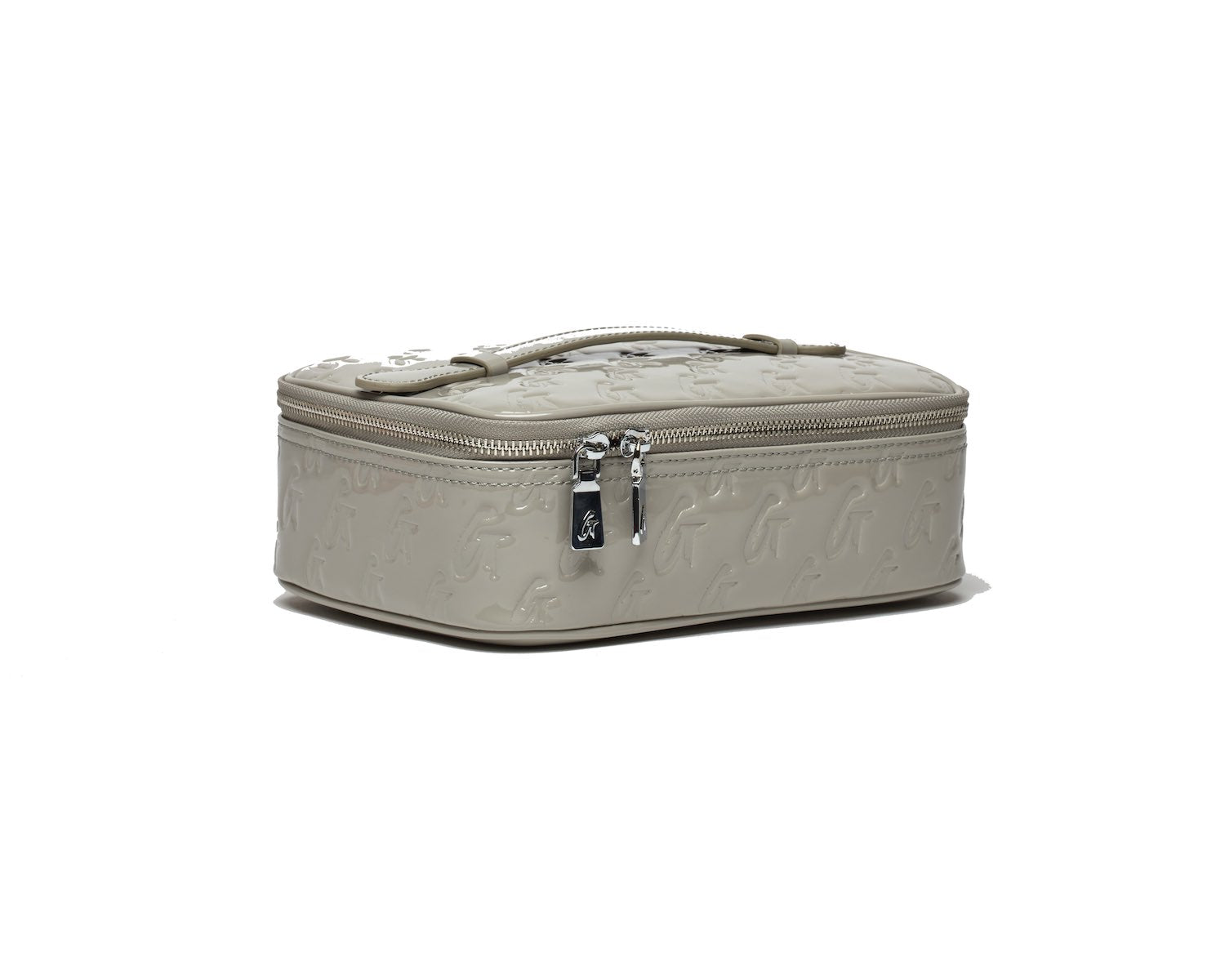 MEDIUM MONOGRAM TOILETRY BAG - MIRROR GRAY | Waterproof Travel Cosmetic Case for Women & Men | Perfect for Gym, Vacation & Business Trips