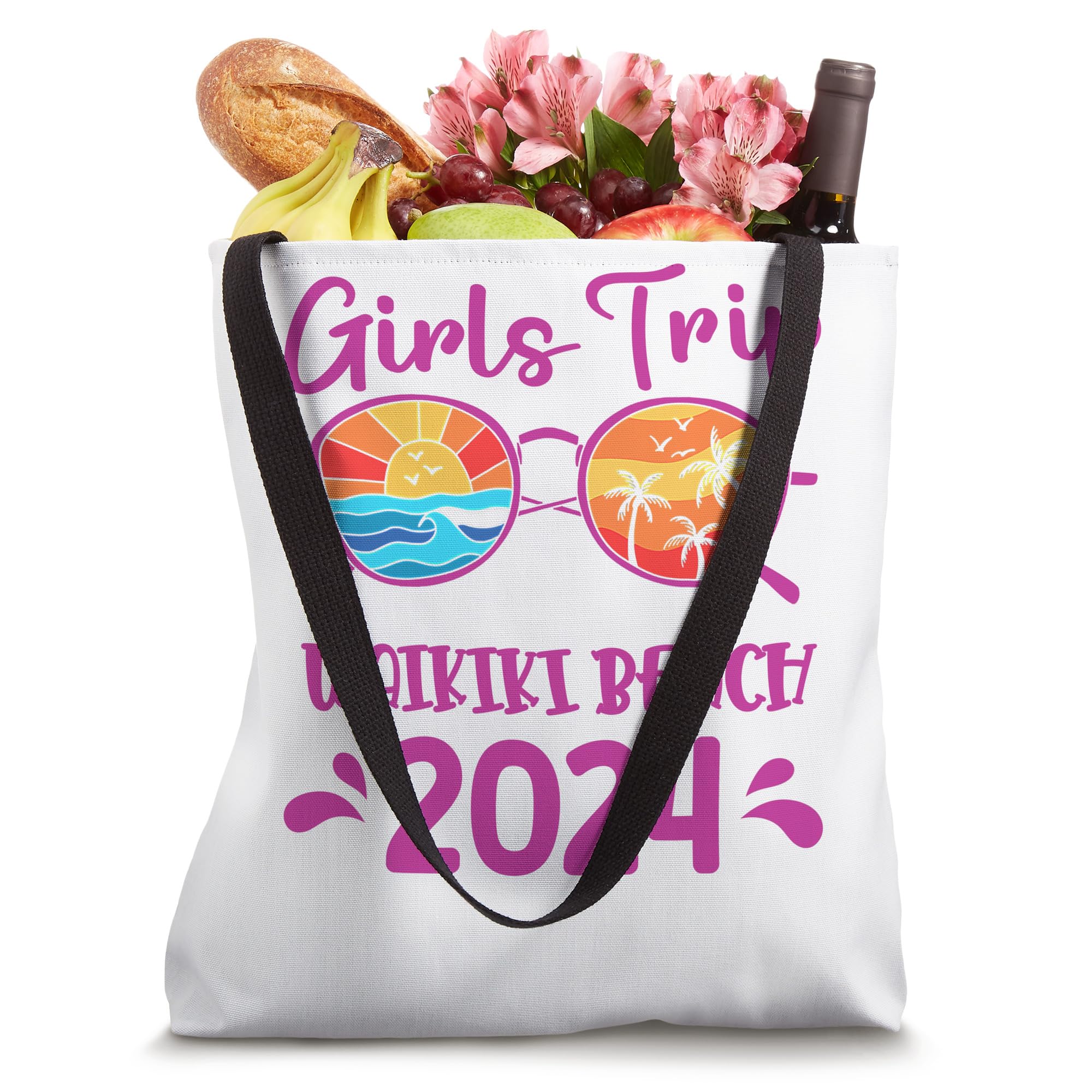 Waikiki Beach Bachelorette Party Tote Bag for Women - Perfect for Girls Trip 2024, Beach Vacation & Travel Accessories | Ideal for Hawaii Getaway, Bridal Shower Gift & Summer Beach Outings