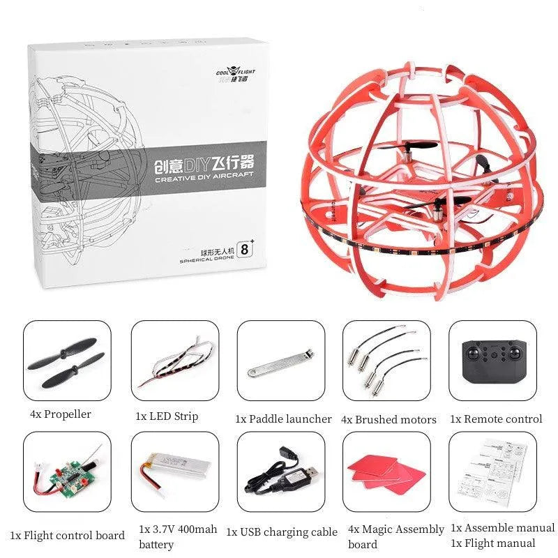 F180 CDA 02 Competition Soccer Drone - Professional DIY Flyball Racing Drone for Soccer Training, Aerial Photography & FPV Racing | Perfect for Outdoor Sports, Drone Competitions & STEM Education