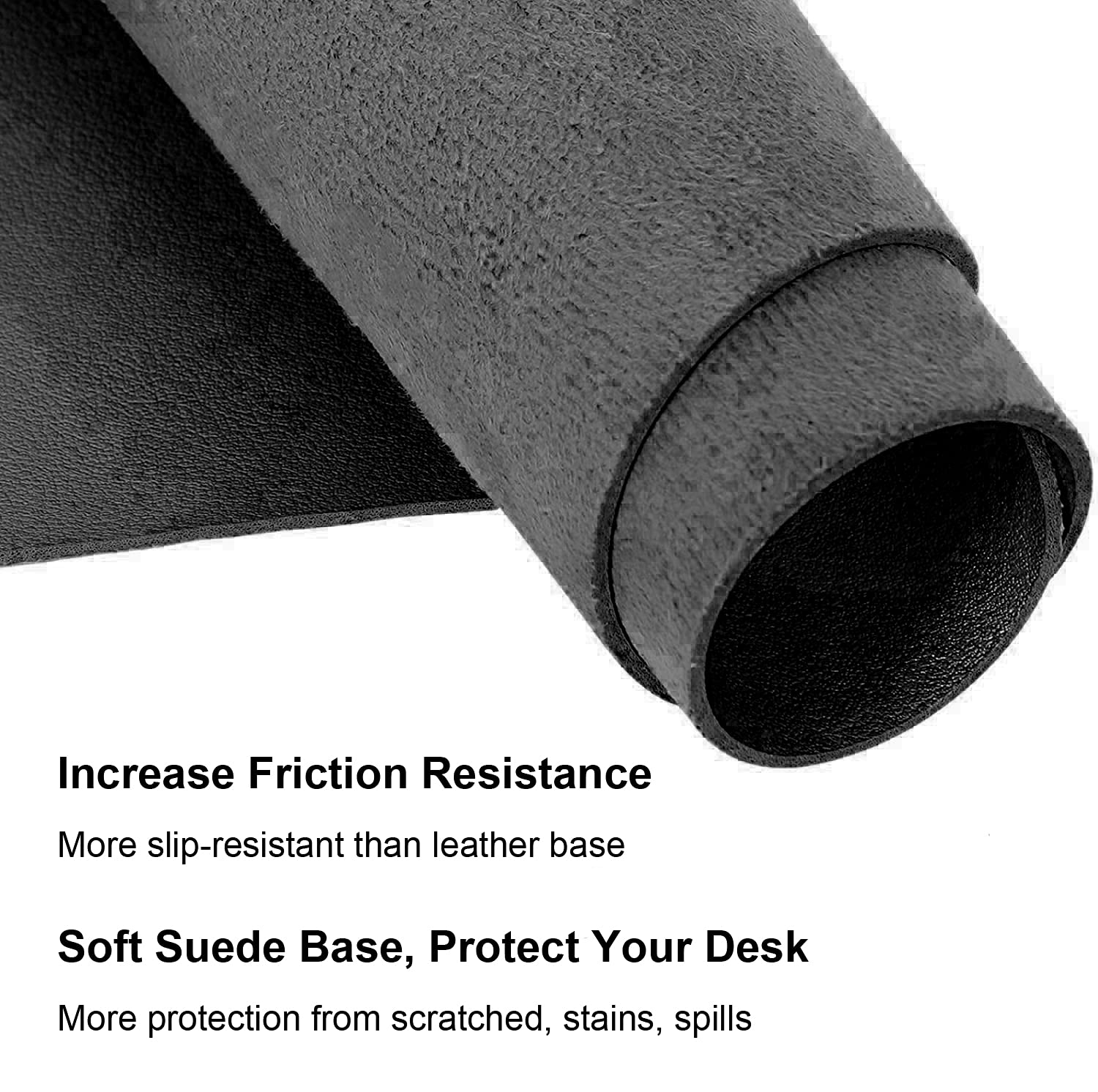 Premium Dual-Sided PU Leather Desk Mat - Non-Slip Mouse Pad & Laptop Desk Protector - Waterproof Office Writing Surface (31.5