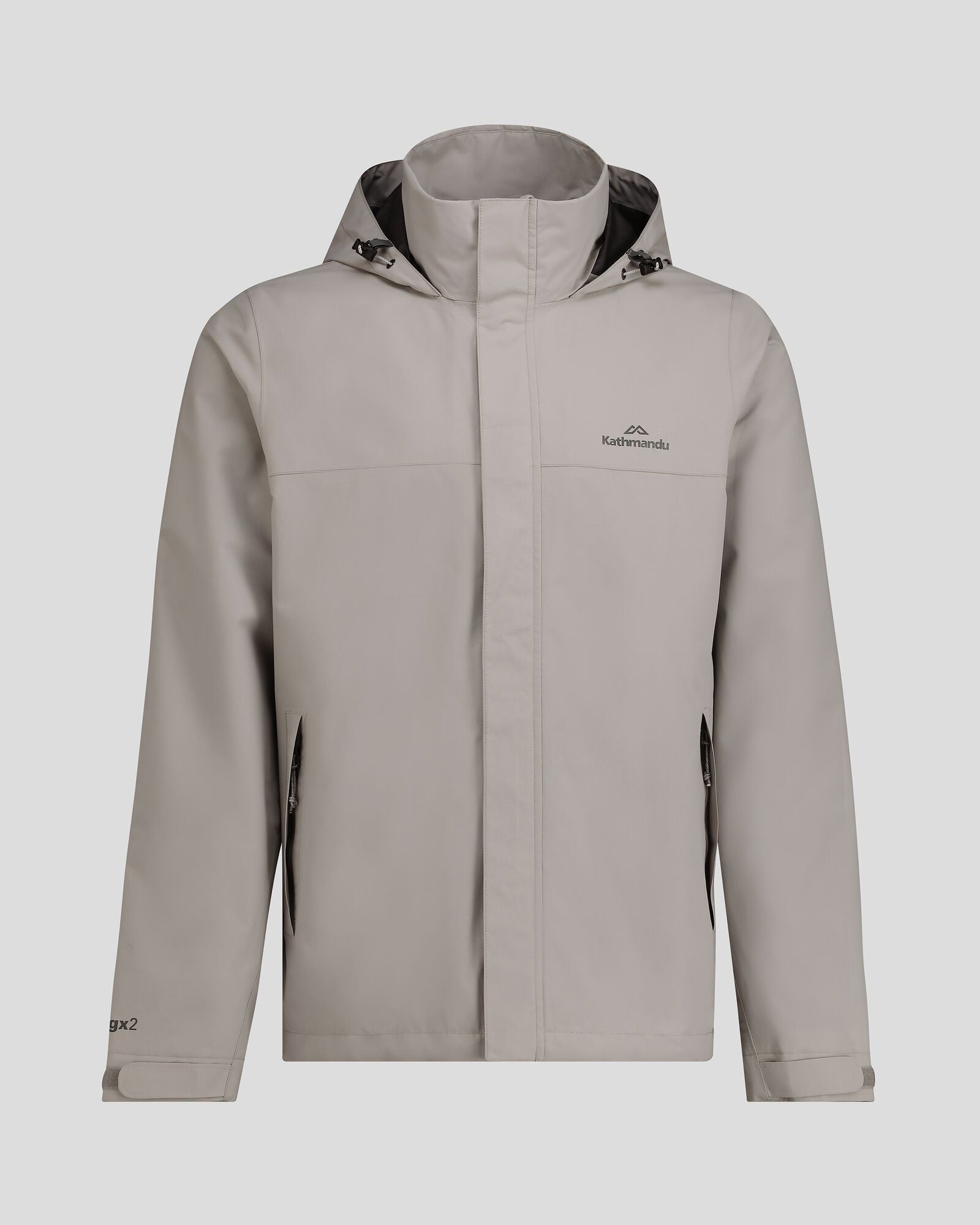 Men's Andulo 2-Layer Waterproof Rain Jacket - Steel Grey - Lightweight Windproof Outdoor Coat for Hiking, Camping & Commuting