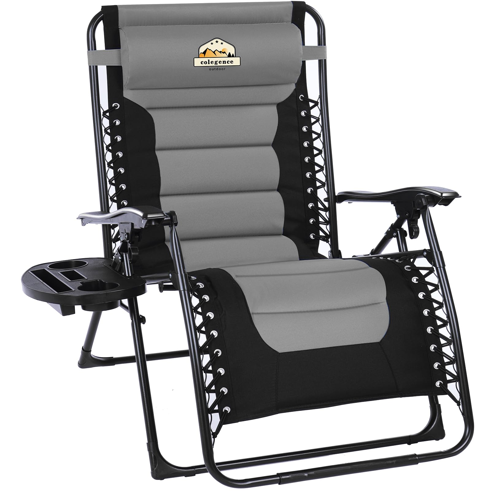 **XL Oversized Zero Gravity Chair - Fully Padded Adjustable Anti-Gravity Recliner with Cup Holder, 300 LBS Weight Capacity - Perfect for Beach, Camping, Lawn, Patio & Outdoor Relaxation**