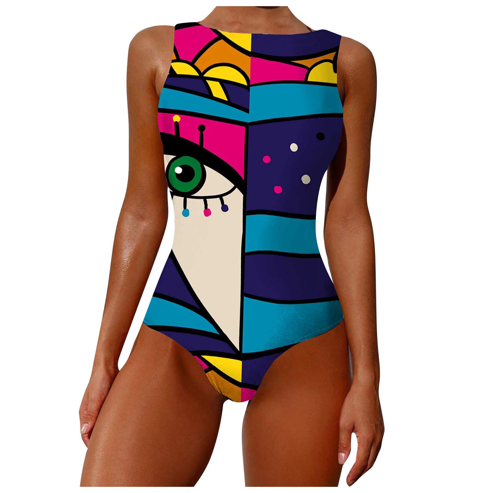 Xiloccer Women's Long Sleeve One Piece Swimsuit - UPF 50+ Sun Protection Cover Up Bathing Suit for Beach, Pool & Summer Vacation | Cute Swimwear for Surfing, Yoga & Water Sports