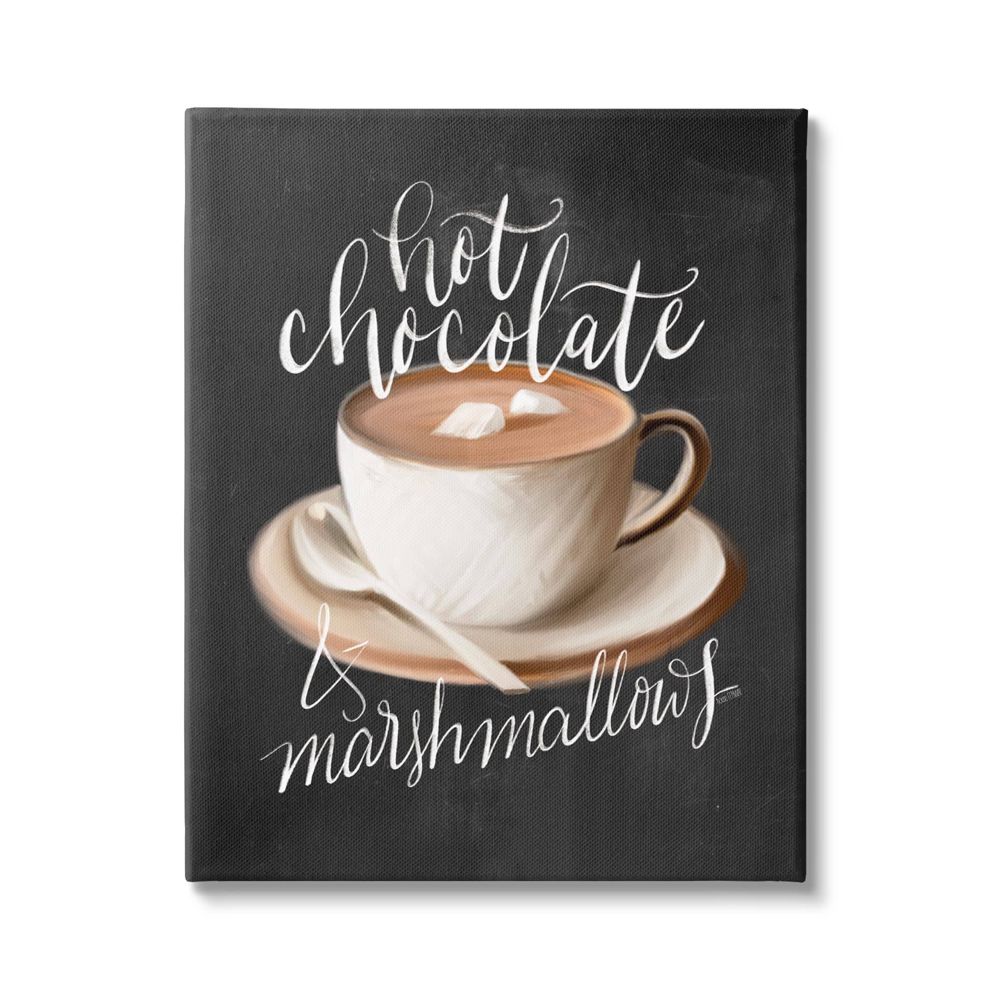 Stupell Industries Hot Chocolate Cozy Winter Beverage Calligraphy Cafe Sign - Handmade Wooden Wall Art for Coffee Shop, Kitchen & Home Decor | Perfect for Christmas, Winter Decorations & Gift Giving