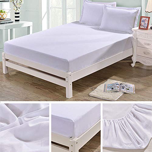 Twin Size 4-Piece Cotton Sheet Set with Deep Pockets (6