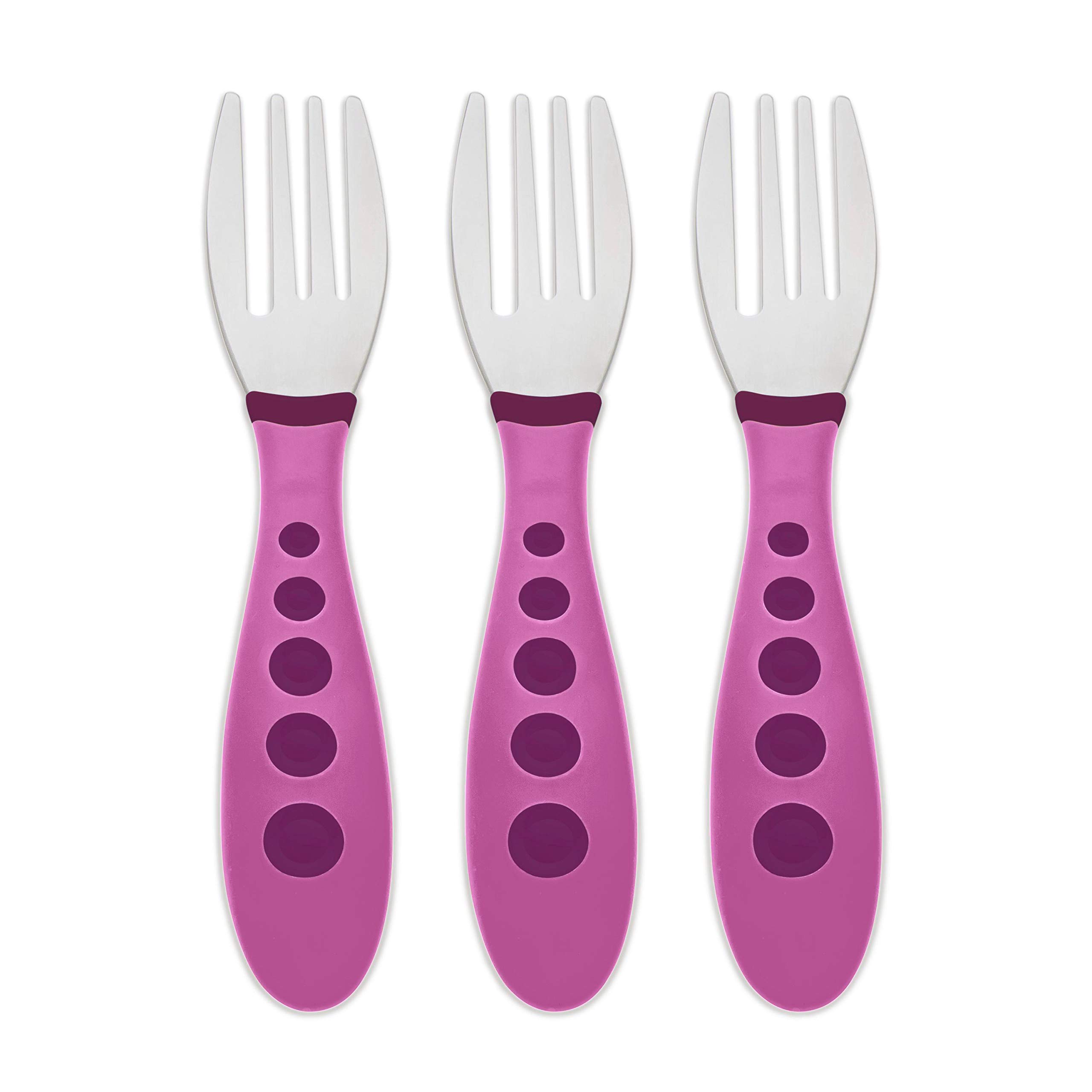 NUK First Essentials Baby and Toddler Forks Set - BPA-Free Plastic Utensils for Kids Ages 6+ Months - Perfect for First Foods, Weaning, and Self-Feeding Practice at Home or Daycare