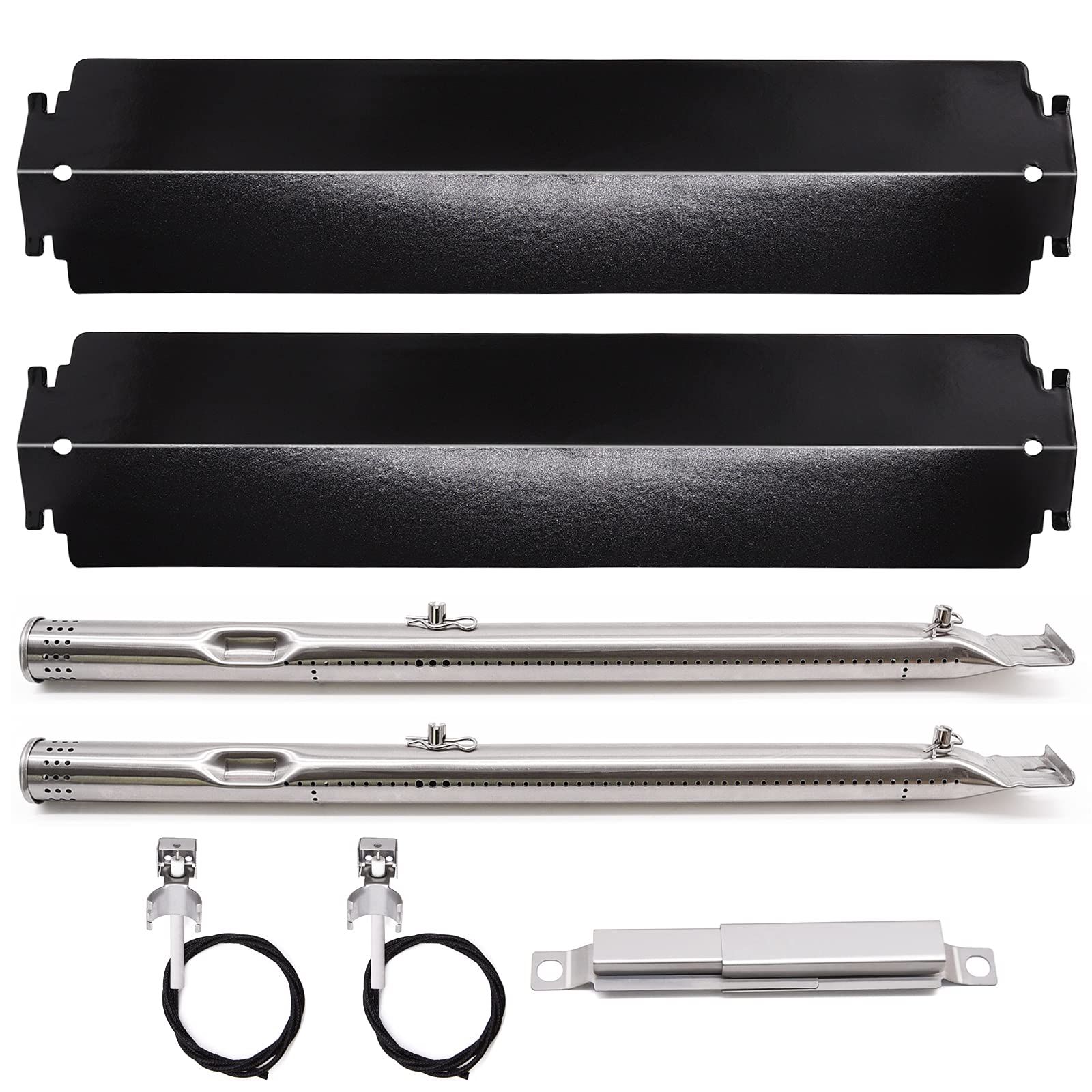 Criditpid Replacement Grill Parts Kit - Compatible with Charbroil 463243812, 463270614, 463243911, 463270612, 463246909, 463244011 - 2-Pack Heat Plates & Tent Burners for Tru Infrared 2 Burner Gas Grills - Perfect for Backyard BBQs, Camping & Outdoor Cooking