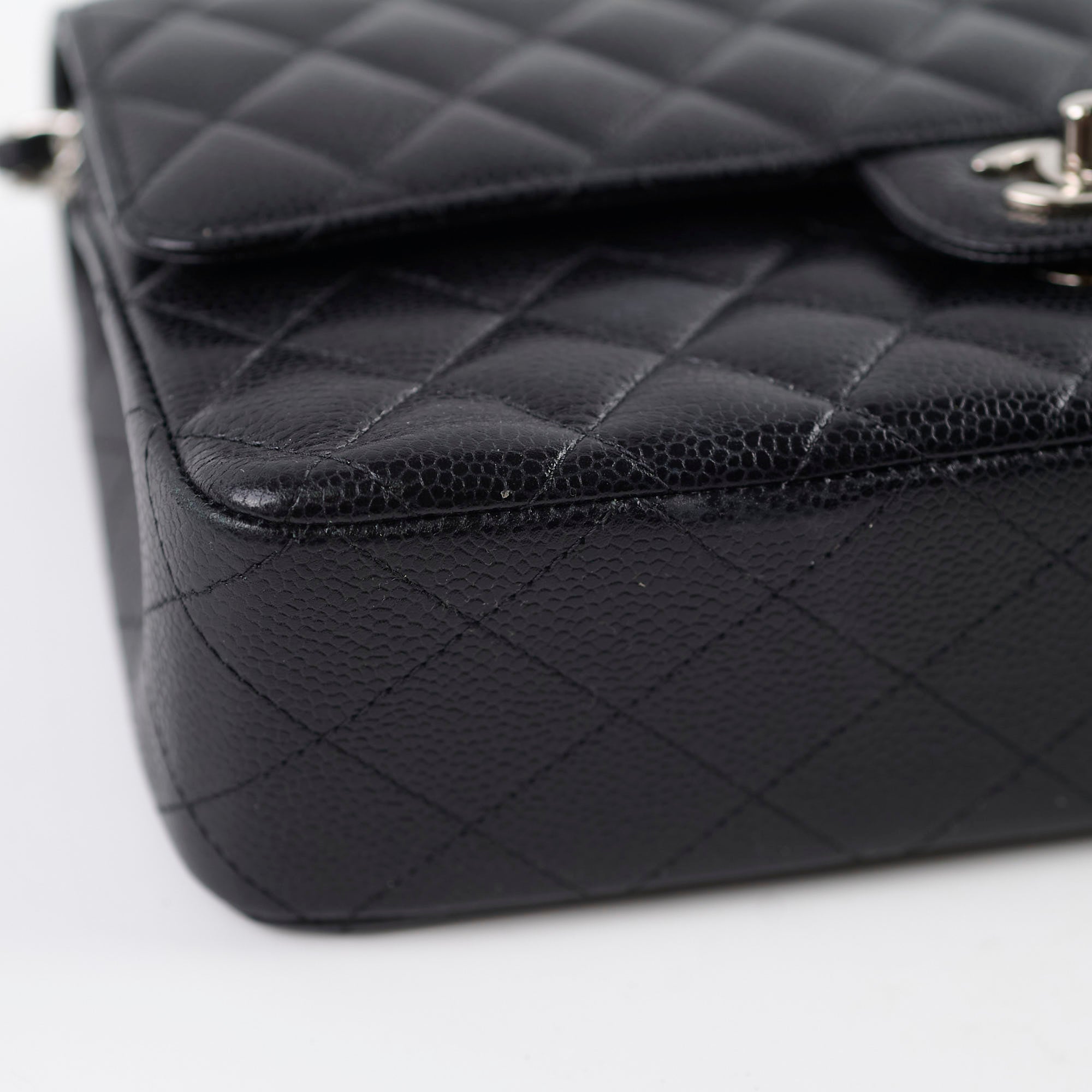 Chanel Classic Flap Bag Medium/Large Size Black Caviar Leather 29 Series - Luxury Handbag for Women, Perfect for Parties, Dating & Special Occasions