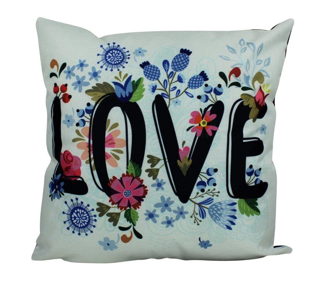 Floral Polkadot Pillow Cover with Inspirational Quotes - Rustic Farmhouse Home Decor for Bedroom & Living Room - Motivational Gospel Cushion Cover for Cozy Reading Nook & Sofa Decor