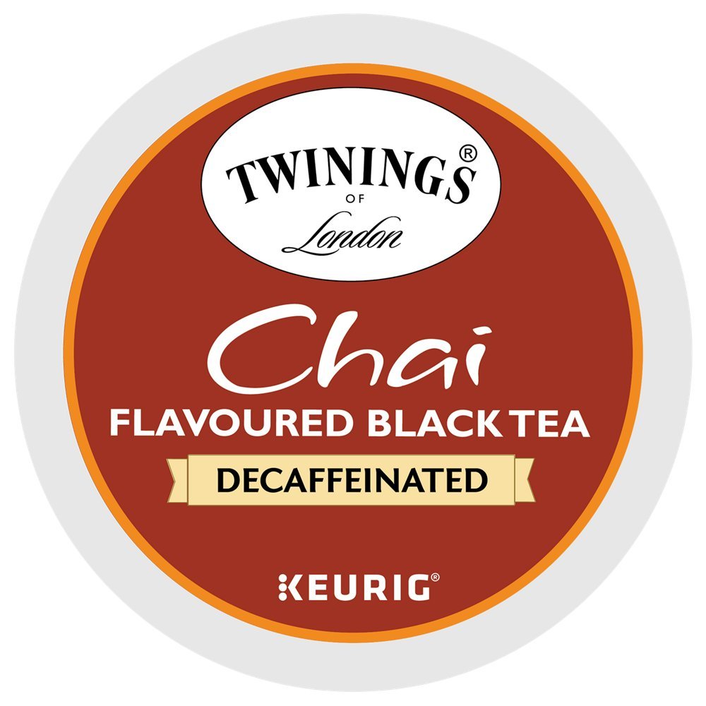 Twinings of London Decaffeinated Chai Tea K-Cups for Keurig - 96 Count (24 Count Pack of 4) | Caffeine-Free Herbal Tea Pods | Perfect for Morning Relaxation & Afternoon Tea Time