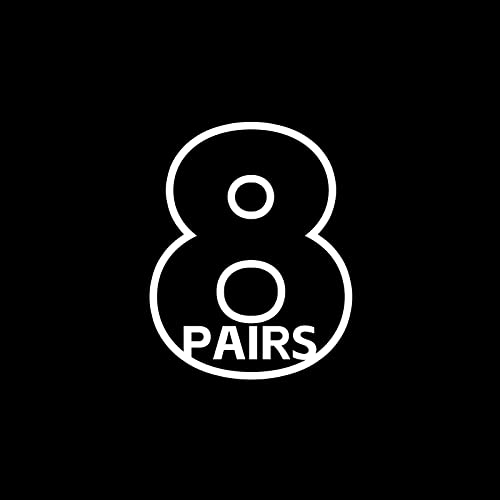 8 Pairs Black