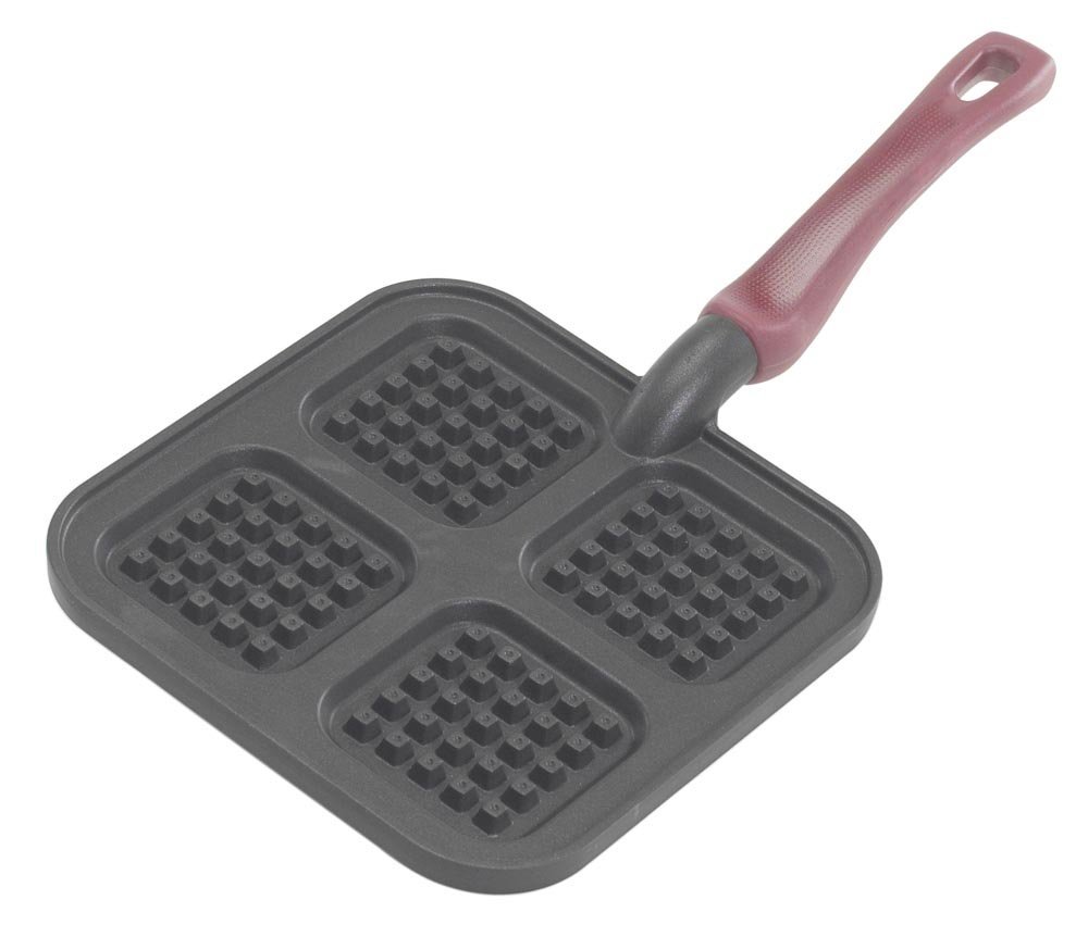 Nordic Ware Square Mini Waffle Maker - Non-Stick Waffle Griddle for Perfect Belgian Waffles - Great for Breakfast, Brunch & Desserts - Compact Countertop Appliance for Small Kitchens