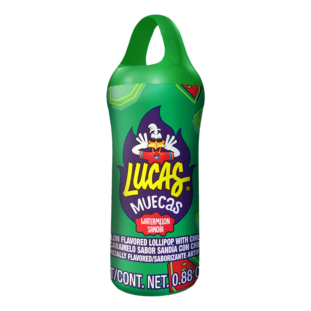 Lucas Muecas Watermelon Flavor Chewing Gum | 10ct Pack of Bubble Gum for Kids & Adults | Perfect for Parties, Gifts & On-the-Go Snacking