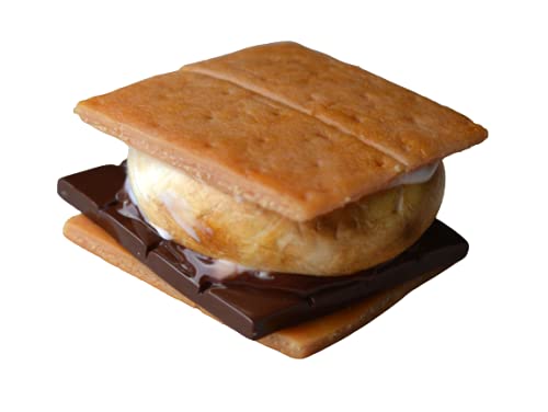 Handmade Polymer Clay S'mores Mini Fridge Magnet - Cute Dessert Decor for Kitchen, Office & Dorm Room | Perfect Gift for Food Lovers & Home Decor Enthusiasts