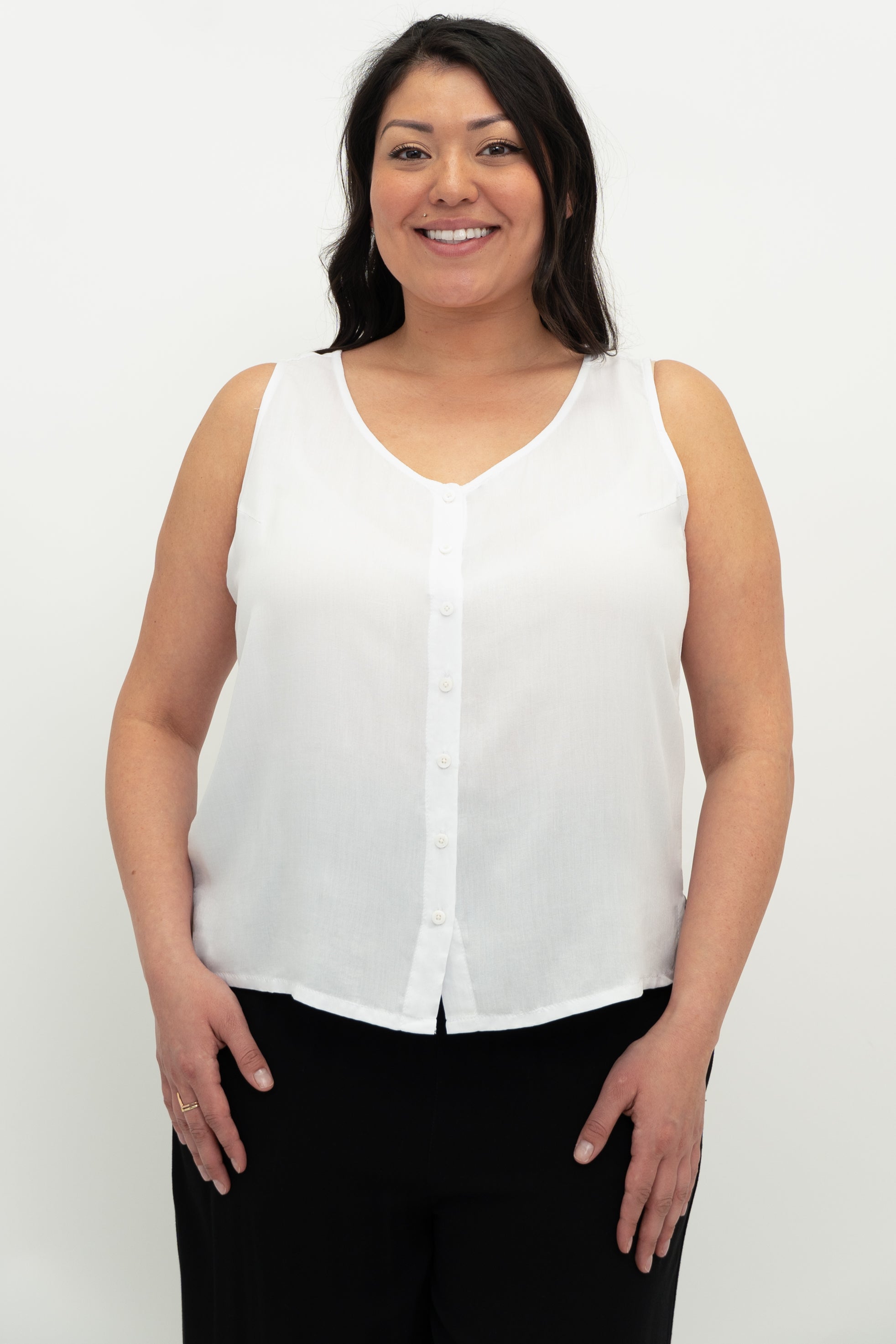 Darling Tank Top for Women - Soft & Comfortable White Cotton Camisole - Perfect for Summer, Layering & Casual Outfits