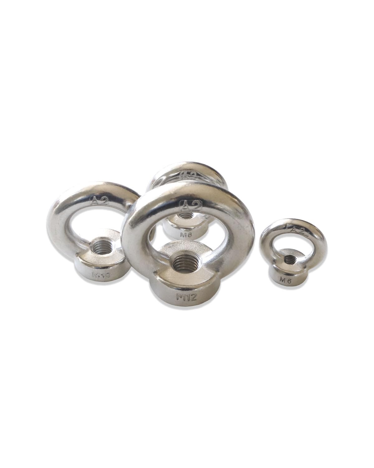 M10 Eye Nuts 304 Stainless Steel - Heavy Duty Eye Bolts for Lifting & Rigging - Durable Hardware for Home Repairs, Construction & Marine Applications - Pack of 1