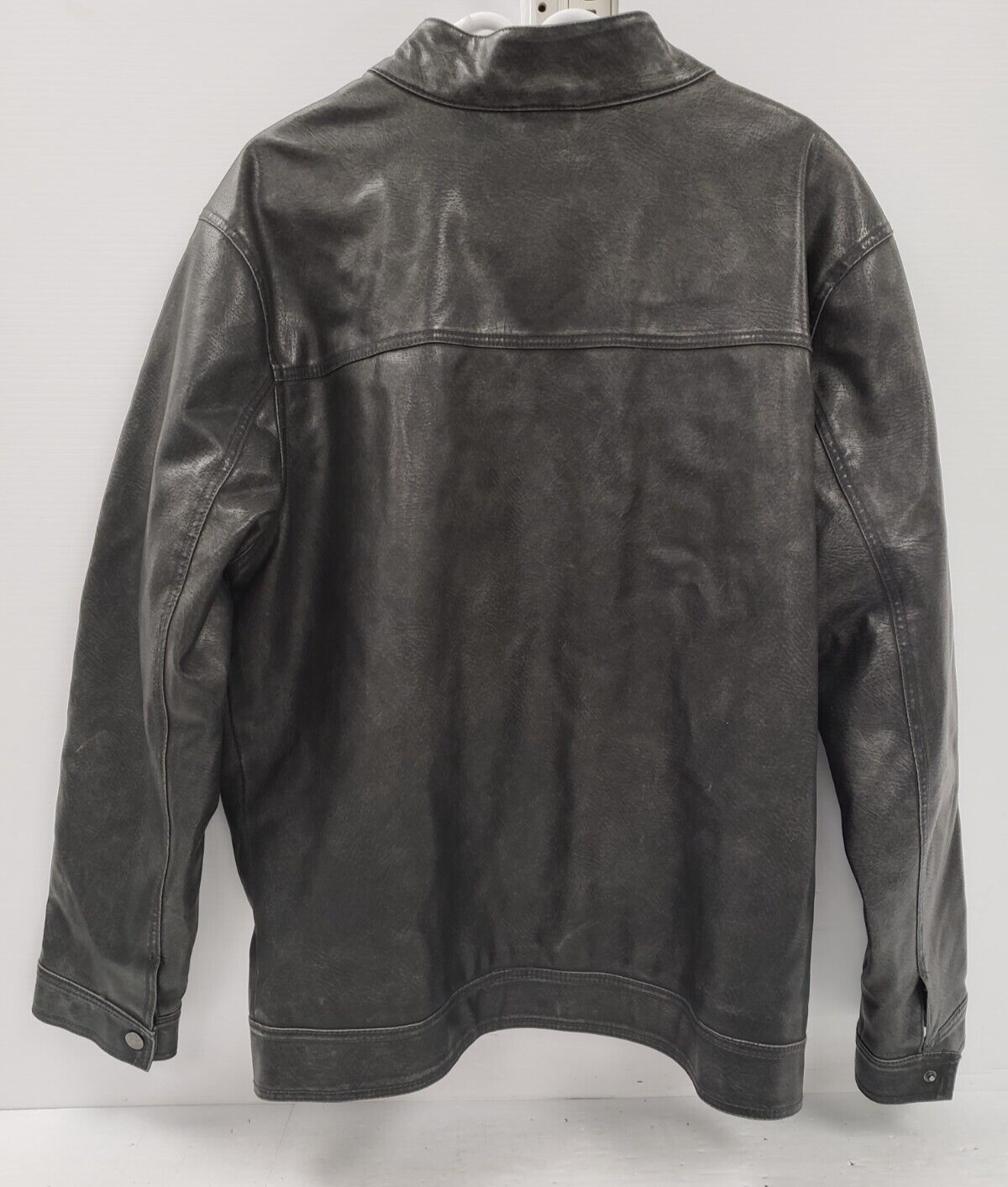 MotoGear Genuine Leather Jacket for Men - Size Large - Motorcycle Riding, Casual Wear & Outdoor Adventures