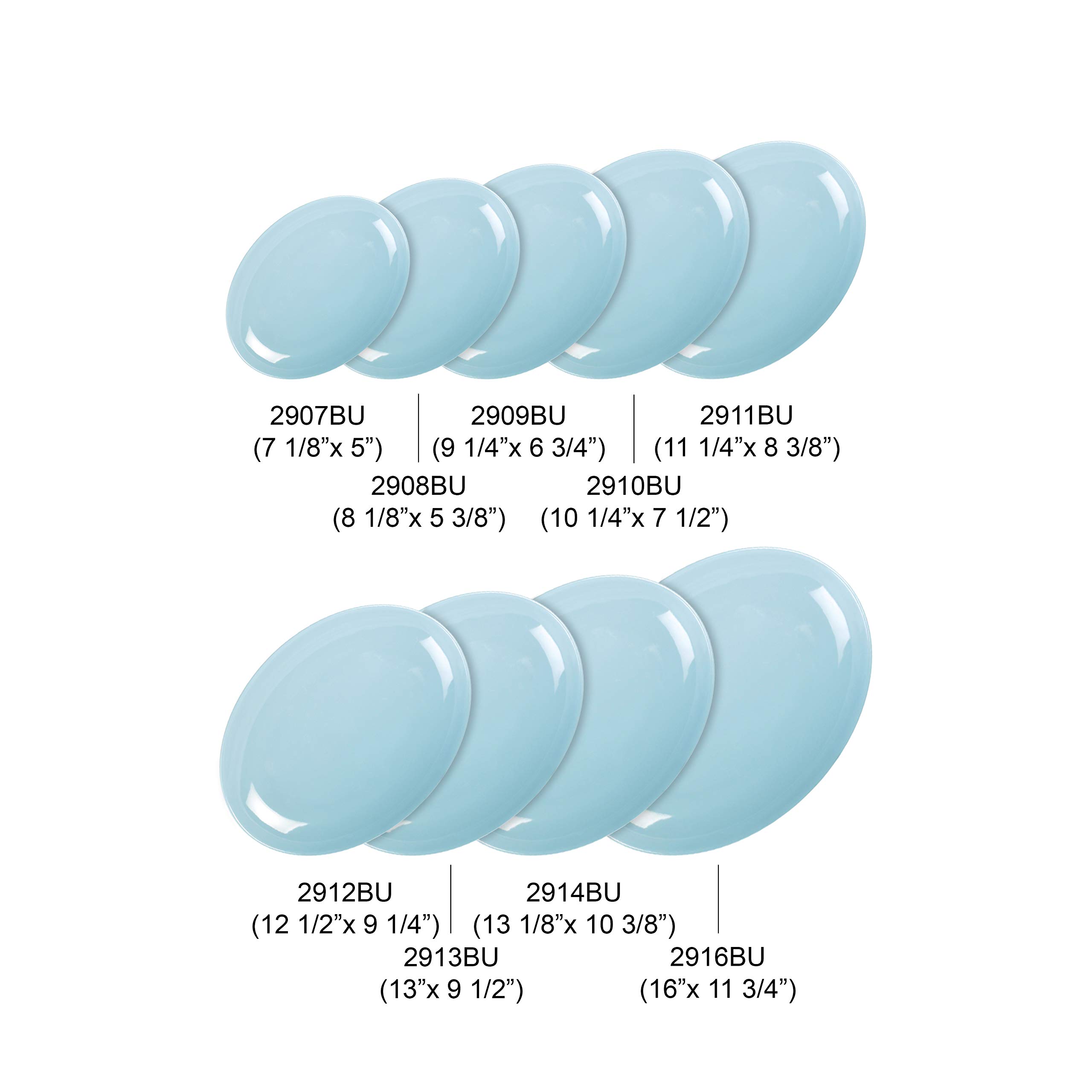 Premium Blue Jade Melamine Dinnerware Set - 12-Piece 7.1