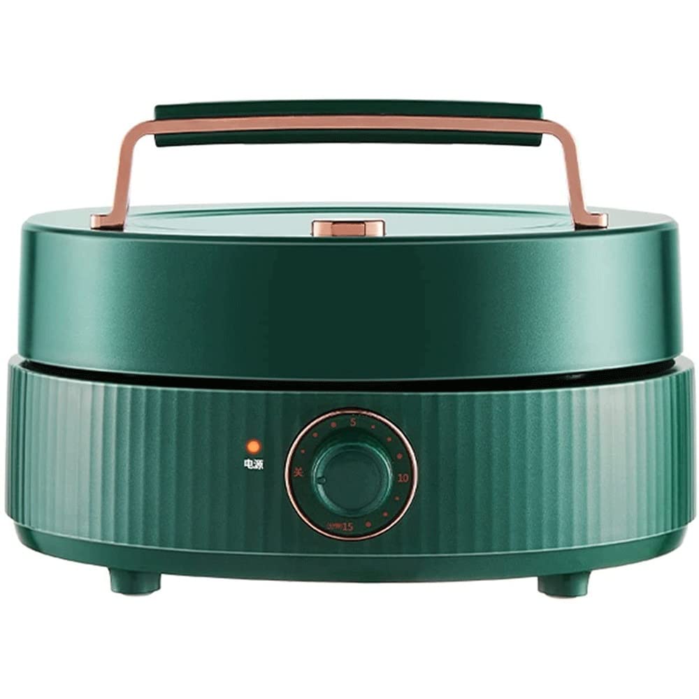 Non-Stick Deep Grid Sandwich Maker - 600W Electric Grill for Eggs, Ham & Steaks - Compact Cast Iron Cooking Plates - Perfect for Breakfast, Lunch & Quick Meals at Home or Office