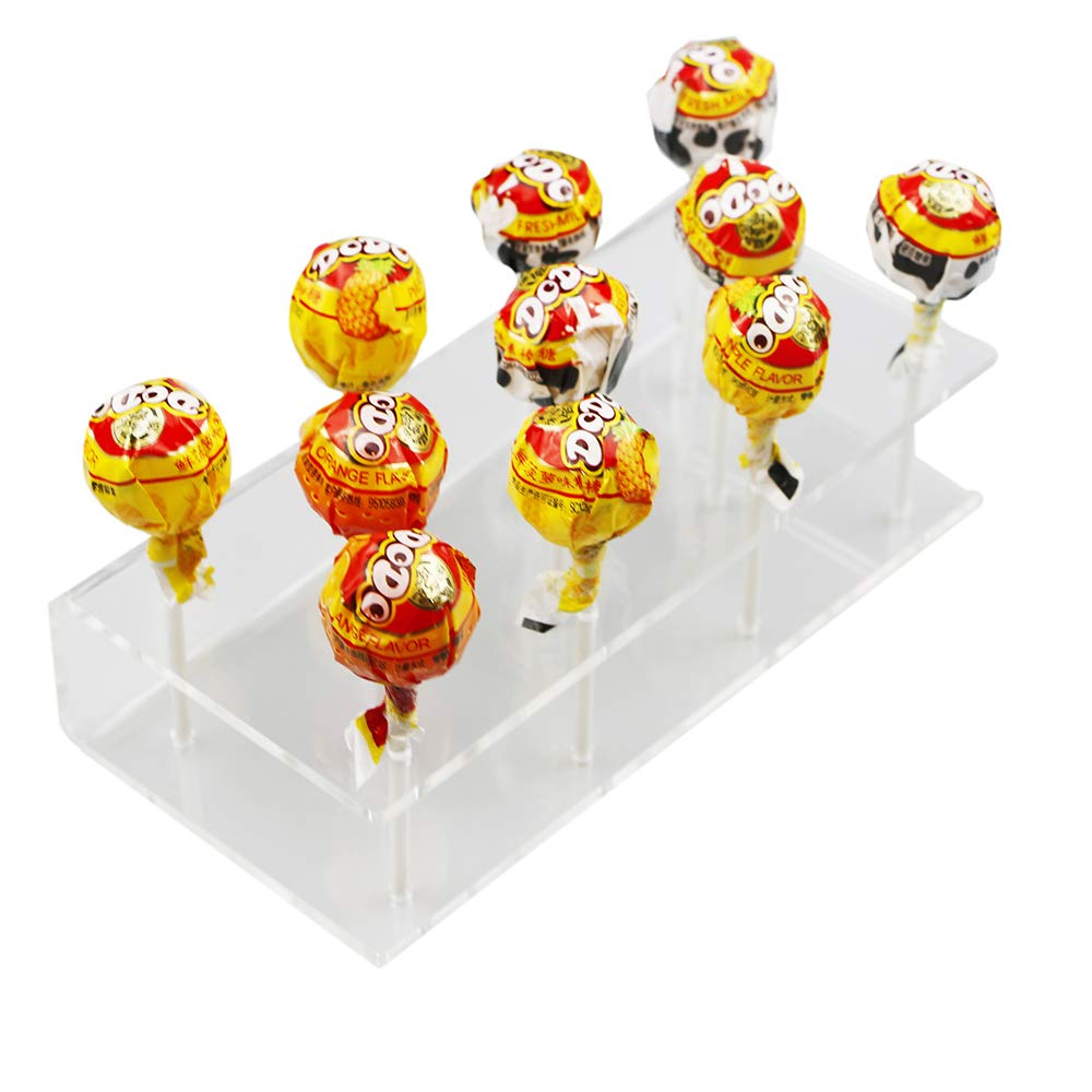 11-Hole Acrylic Lollipop Stand for Parties, Cake Pops, and Candy Displays - Perfect for Birthday Celebrations, Baby Showers, and Dessert Tables