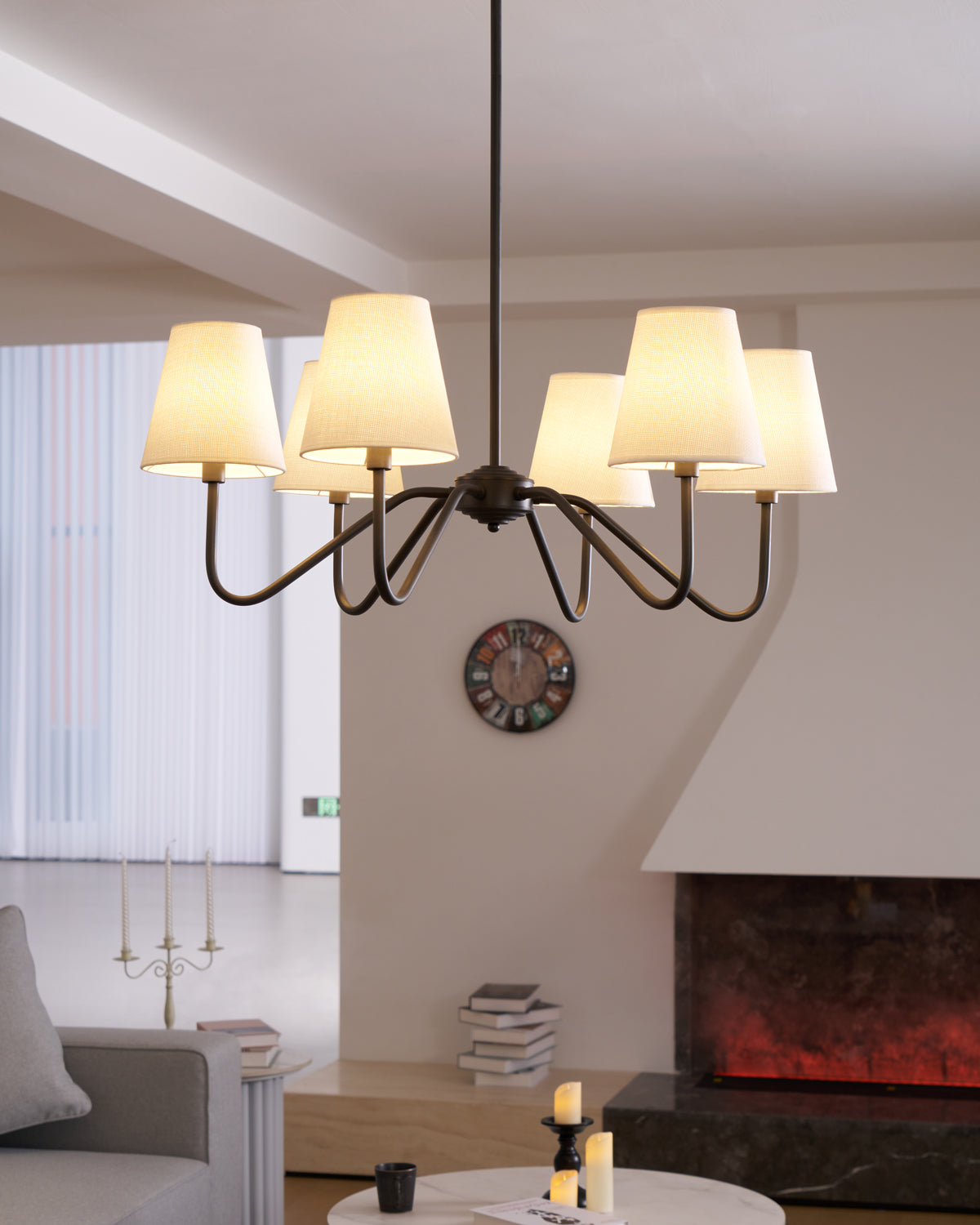 Elegant Black Crystal Chandelier - Modern Ceiling Light Fixture for Dining Room, Living Room & Bedroom Decor | Perfect for Home, Wedding & Restaurant Lighting