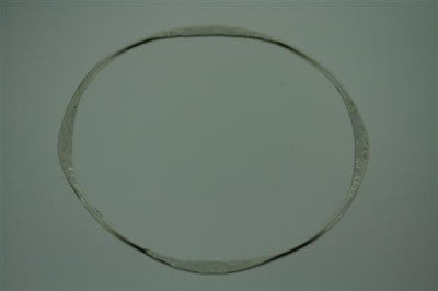 Vintage Narrow Flattened Bangle Bracelet - Distressed Silver Bangle for Boho Chic & Casual Outfits - Perfect for Layering & Everyday Wear