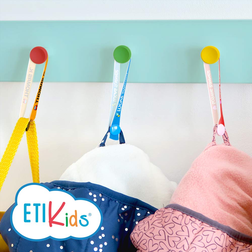 Kids Clothes Hangers with Custom Ribbon - 6 Pack Green Hangers for Jackets, School Uniforms & Children's Wardrobe Organization