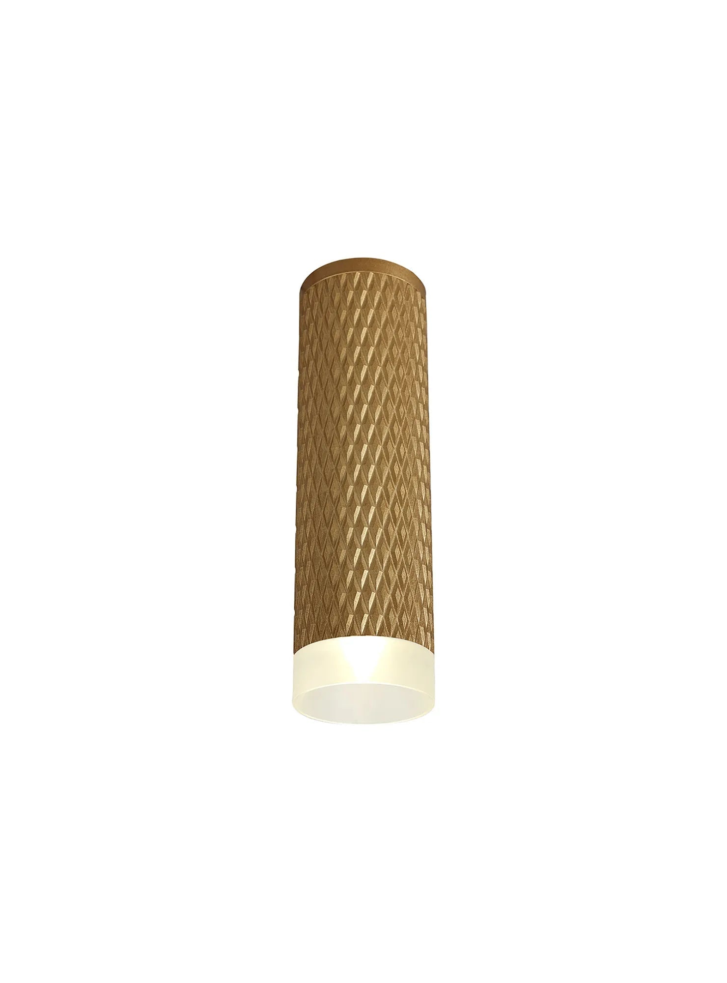 Cylo 1 Light 11cm Surface Mounted Ceiling Light Fixture GU10 Base in Champagne Gold with Acrylic Ring - Perfect for Bedroom, Living Room & Hallway Lighting