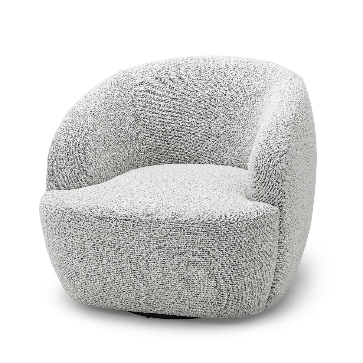 Elise Boucle Swivel Armchair - Modern Velvet Accent Chair for Living Room, Bedroom & Office - 360° Rotating Lounge Chair with Sturdy Metal Base - Perfect for Reading, Relaxing & Home Decor