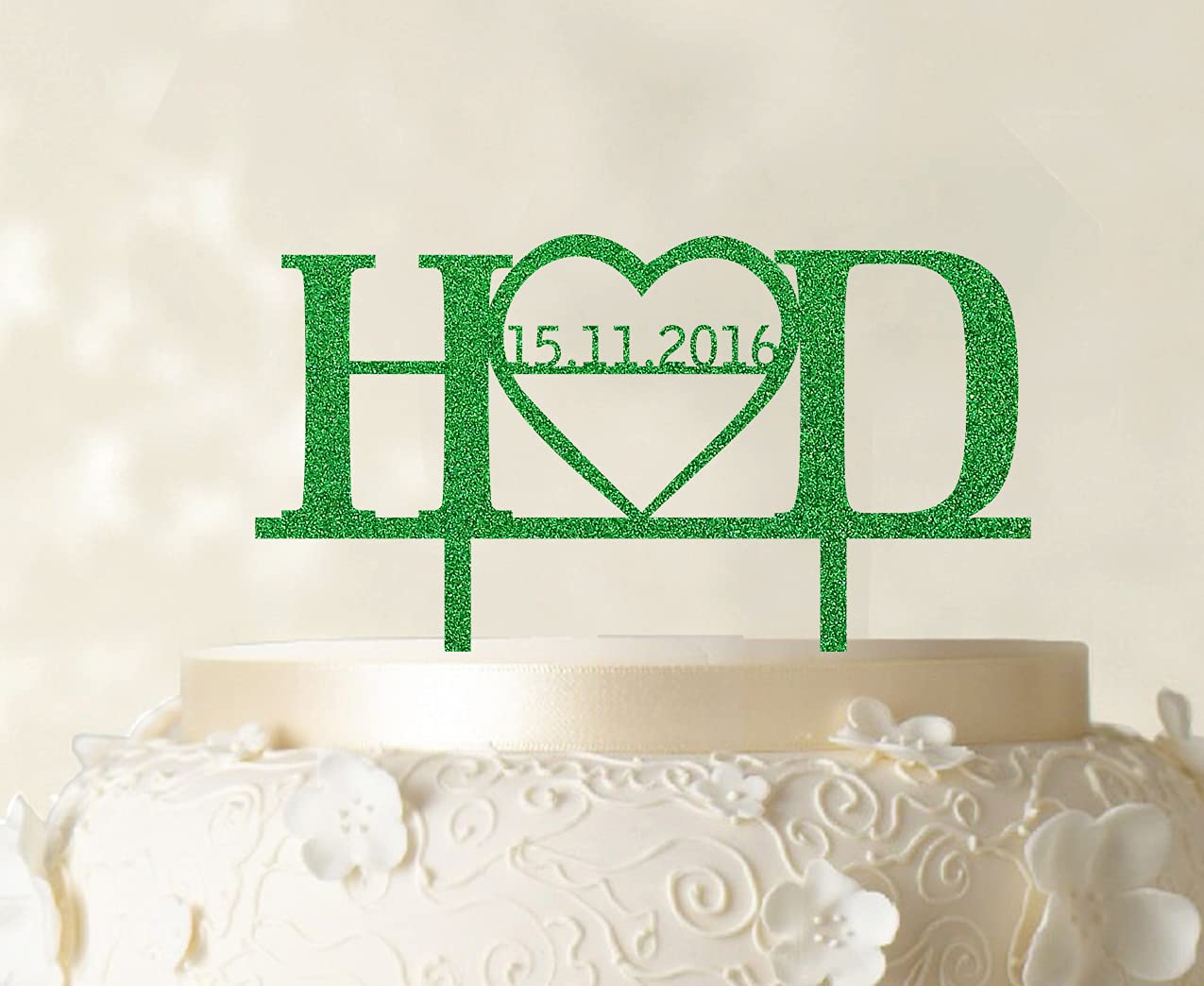 Personalized Wedding Cake Topper - Custom Monogram Cake Decorations (5