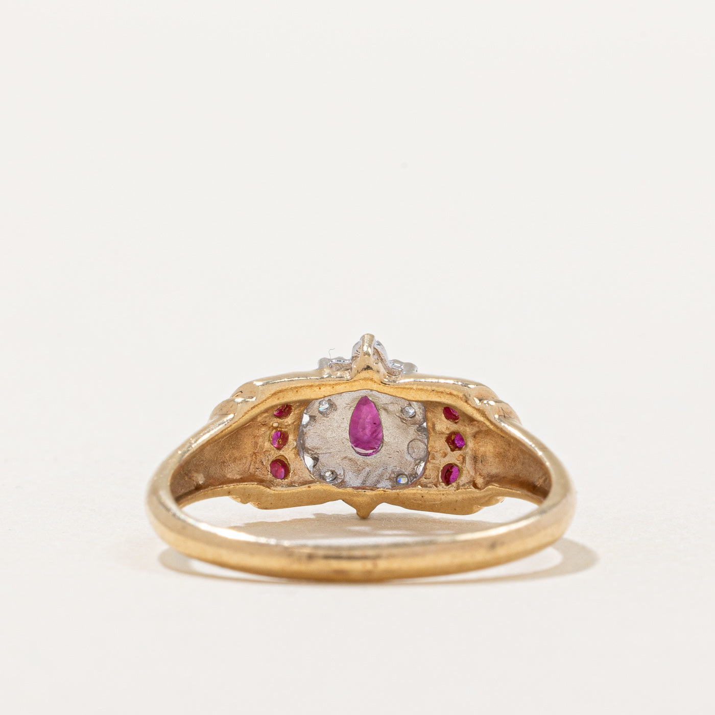 Exquisite Ruby & Diamond Cocktail Ring | 0.35ctw Ruby & 0.02ctw Diamond | Size 6.75 | Elegant Jewelry for Evening Parties & Special Occasions