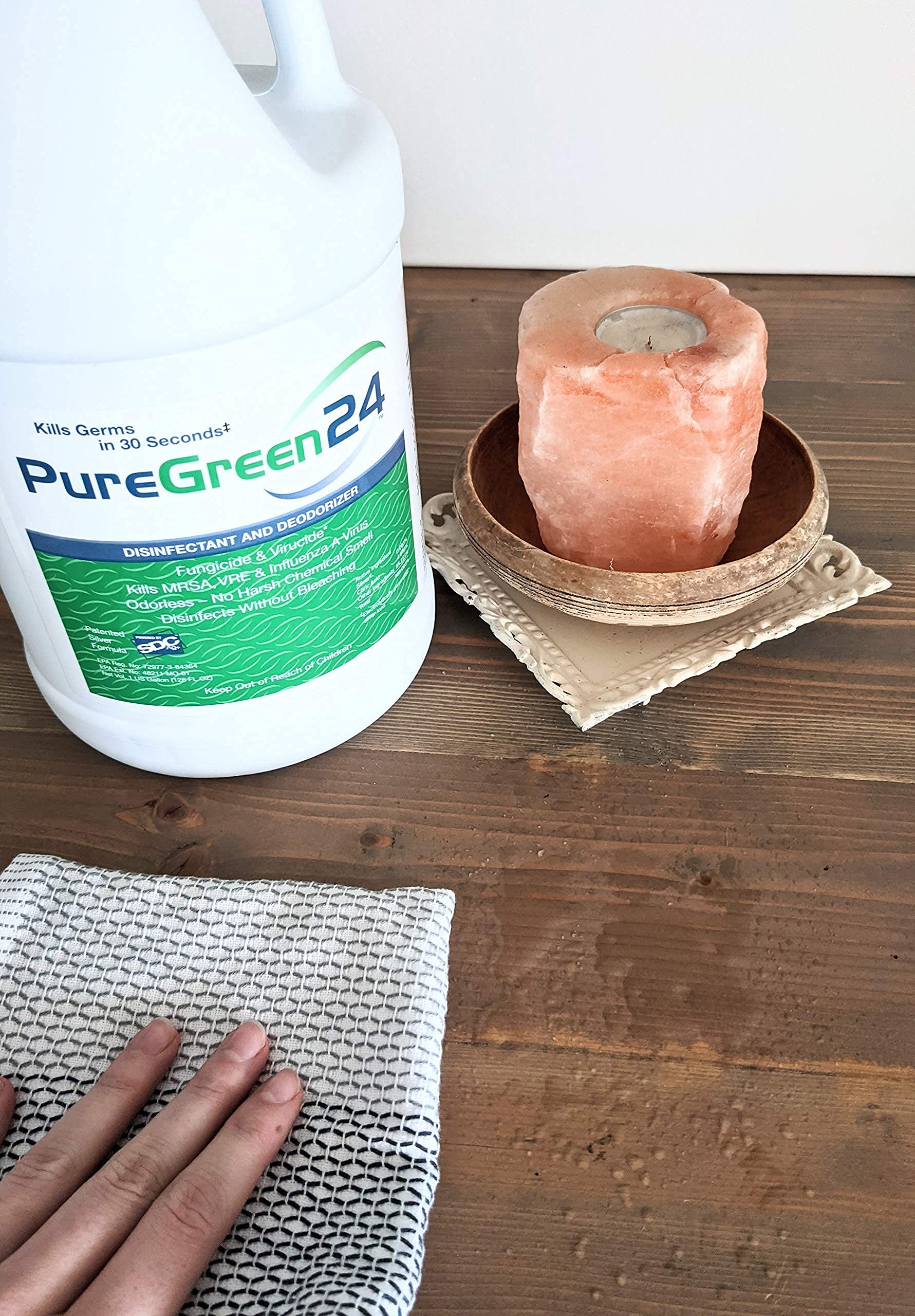 PureGreen24 Safe & Effective Disinfectant Spray - Kills 99.9% of Germs Including COVID-19, RSV, Norovirus, MRSA & Staph | Non-Toxic, Odorless, Child & Pet Safe | Ready-to-Use 4 Gallon Bottle | Ideal for Homes, Schools, Hospitals & Offices