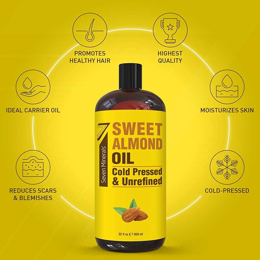 Pure Sweet Almond & Apricot Kernel Oil for Skin & Hair Care